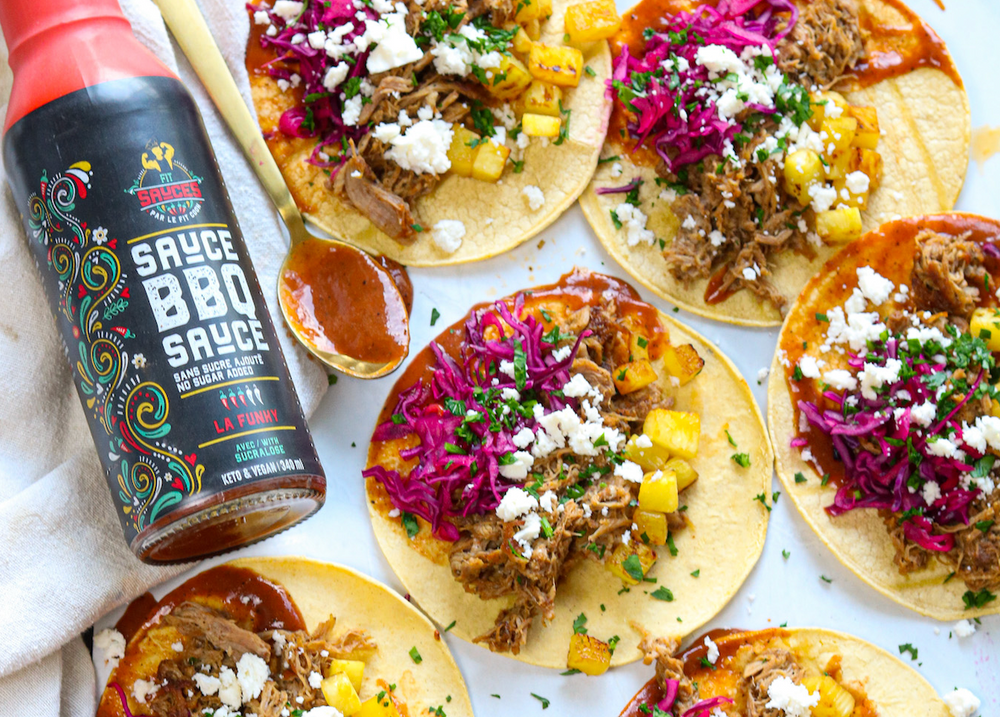 Tacos au porc effiloché barbecue